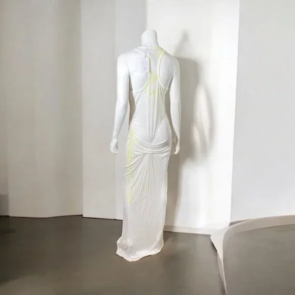 Young Fabulous & Broke Maxi Dress White Yellow, Size Large - Picture 10 of 13